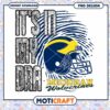 Michigan Wolverines DNA Football Fan T Shirt Design PNG