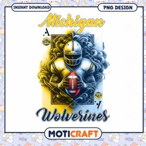 Michigan Wolverines PNG Design Instant Download Art