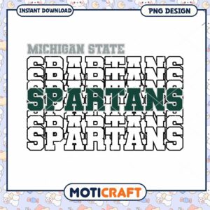 Michigan State Spartans PNG Graphic Download Design