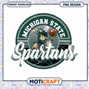 Michigan State Spartans Logo PNG Instant Download Design
