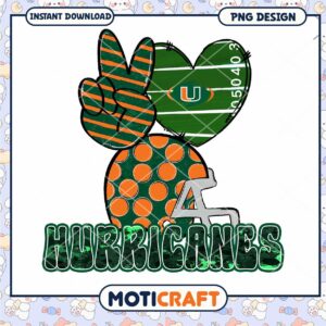 Miami Hurricanes PNG Design Instant Download Art