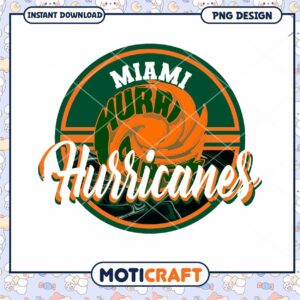 Miami Hurricanes PNG Graphic Design for Instant Download