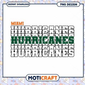Miami Hurricanes PNG Design for Instant Download Art