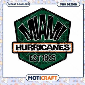 Miami Hurricanes Logo PNG Design for Instant Download