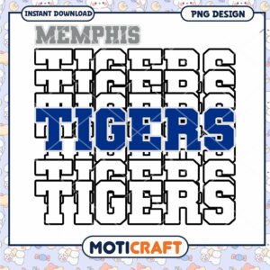 Memphis Tigers PNG Digital Design Instant Download Art
