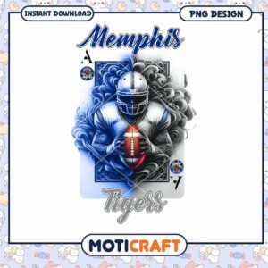 Memphis Tigers Football PNG Design Download Art Print