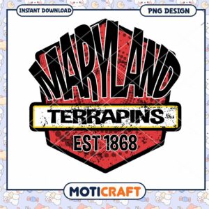 Maryland Terrapins PNG Design Instant Download 1868