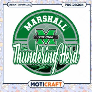 Marshall Thundering Herd Logo PNG Instant Download Design