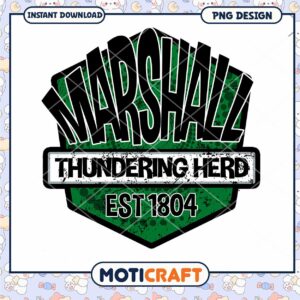 Marshall Thundering Herd PNG Design Instant Download PNG