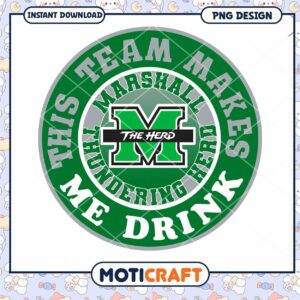 Marshall Thundering Herd Drink Team PNG Design Download