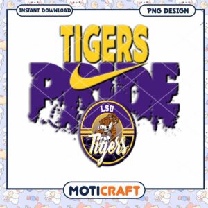 LSU Tigers Pride PNG Design Instant Download Artwork