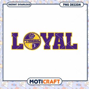 LSU Tigers Loyal Spirit PNG Design for Instant Download