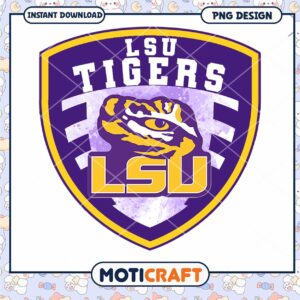 LSU Tigers Logo Instant Download PNG Design File