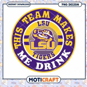 LSU Tigers Fun Drinking Team PNG Design Download