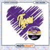 LSU Tigers Heart Design Instant Download PNG Artwork