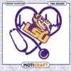 LSU Heartbeat Stethoscope PNG Design for Nurses