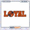 Loyal Orange Football Team PNG Design Instant Download