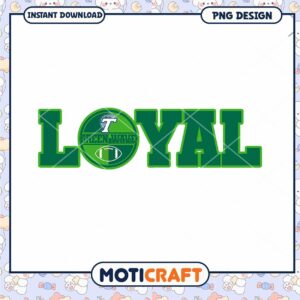 Loyal Greenwave Football Team PNG Downloadable Design
