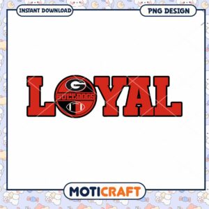 Loyal Georgia Bulldogs Football Team PNG Design Download