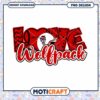 Love Wolfpack Football Design PNG Instant Download Gift