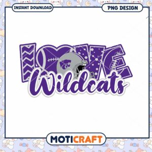 Love Wildcats Football PNG Design for Fans and Lovers