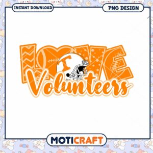 Love Volunteers Football PNG Design Instant Download Decor