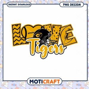 Love Tigers Sports PNG Instant Download Design File