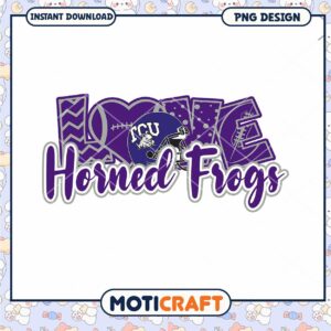 Love TCU Horned Frogs Football PNG Design Download