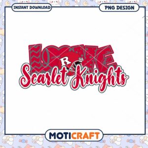 Love Scarlet Knights PNG Design for Instant Download