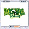 Love Rams Football Design PNG Instant Download Art