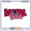 Love Our Rebels Football PNG Design Instant Download