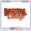Love Orange Football Helmet PNG Design for Downloads