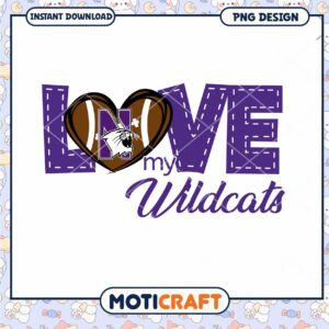 Love My Wildcats PNG Design