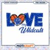 Love My Wildcats PNG Design for Instant Download Art