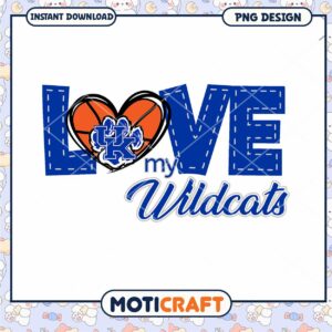 Love My Wildcats PNG Design for Instant Download Art