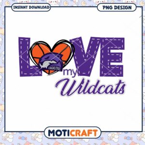 Love My Wildcats Kansas State PNG Design Instant Download