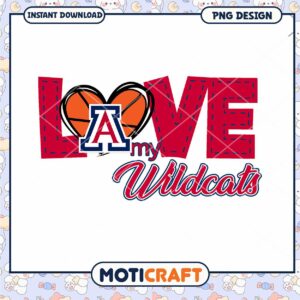 Love My Wildcats Basketball PNG Instant Download Design