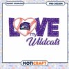 Love My Wildcats Kansas State Baseball PNG Design Download