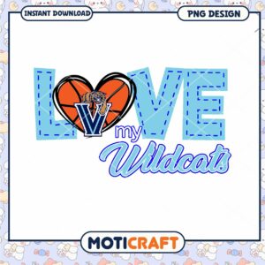 Love My Wildcats Basketball PNG Design Instant Download