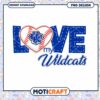 Love My Wildcats Baseball PNG Design for Fans