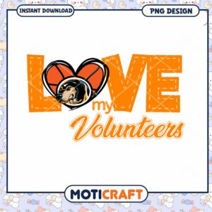 Love My Volunteers PNG Design Instant Download Art