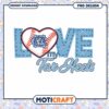 Love My Tar Heels Baseball PNG Design Instant Download