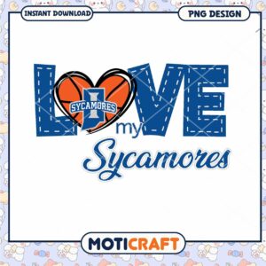 Love My Sycamores Basketball PNG Design for Fans