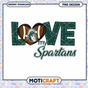 Love My Spartans PNG Design Instant Download Graphic