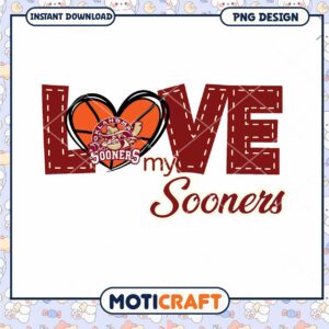 Love My Sooners PNG Design Instant Download Art