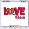 Love My Rebels Basketball PNG Design for Instant Download