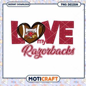 Love My Razorbacks PNG Design