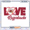 Love My Razorbacks Baseball PNG Instant Download Design