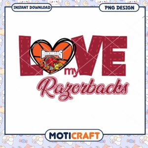 Love My Razorbacks PNG Design Instant Download Art