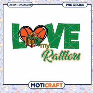 Love My Rattlers Florida A and M University PNG Design